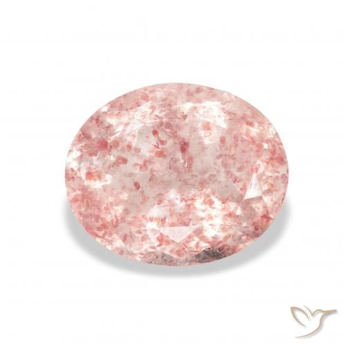 3.65ct Naturale Rosa chiaro Quarzo Fragola, Ovale, Trasparente