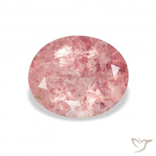 3.50ct Naturale Rosa chiaro Quarzo Fragola, Ovale, Trasparente