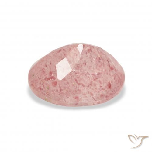 Quarzo fragola Rosa shocking chiaro naturale da 3.54 ct, Ovale, Trasparente