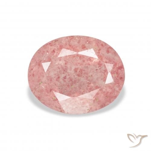 3.37ct Naturale Rosa chiaro Quarzo Fragola, Ovale, Trasparente