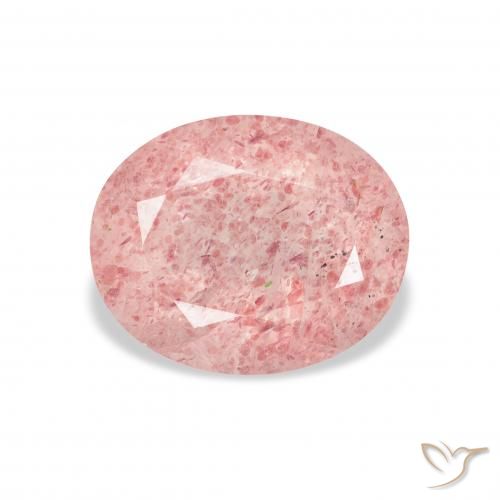 3.54ct Naturale Rosa chiaro Quarzo Fragola, Ovale, Trasparente