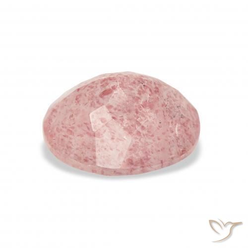 Quarzo fragola Rosa chiaro naturale da 3.54 ct, Ovale, Trasparente