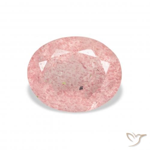 3.47ct Naturale Rosa chiaro Quarzo Fragola, Ovale, Trasparente