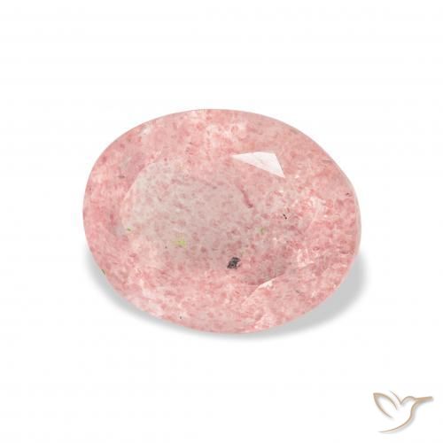 Quarzo fragola Rosa chiaro naturale da 3.47 ct, Ovale, Trasparente