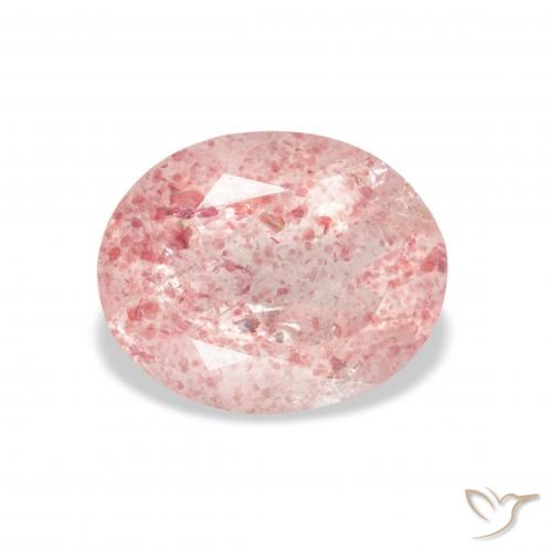 3.22ct Naturale Rosa chiaro Quarzo Fragola, Ovale, Trasparente