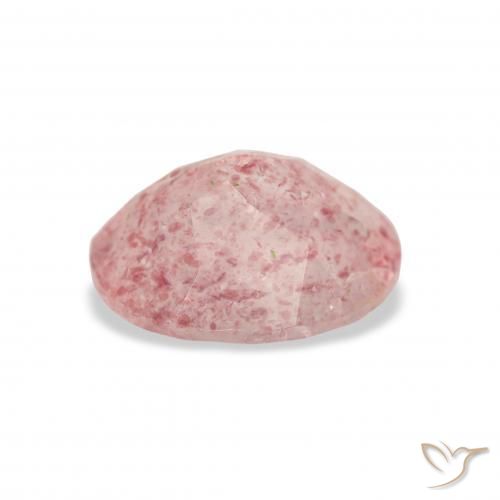 Quarzo fragola Rosa chiaro naturale da 3.22 ct, Ovale, Trasparente
