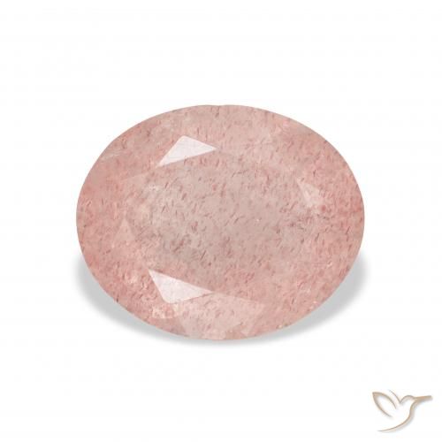 3.48ct Naturale Rosa medio Quarzo Fragola, Ovale, Trasparente