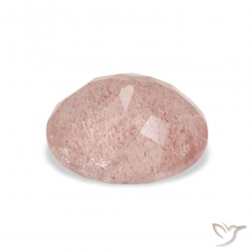 Quarzo fragola Rosa medio naturale da 3.48 ct, Ovale, Trasparente
