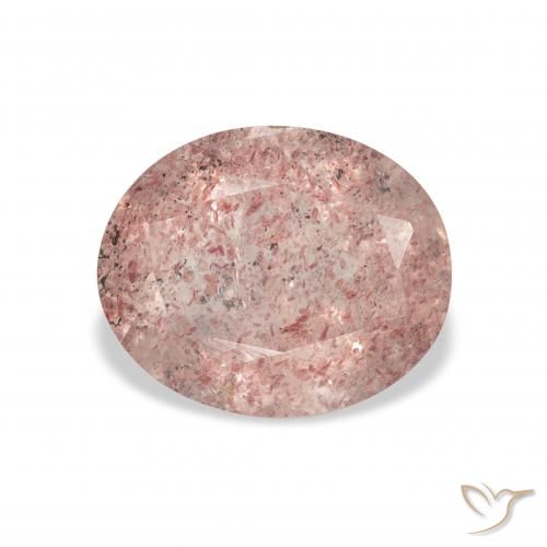 3.21ct Naturale Rosa palissandro chiaro Quarzo Fragola, Ovale, Trasparente