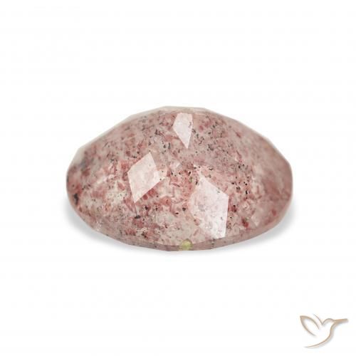 Quarzo fragola Rosa palissandro chiaro naturale da 3.21 ct, Ovale, Trasparente