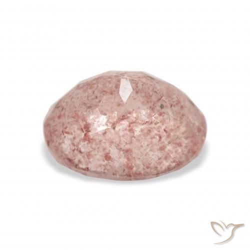 Quarzo fragola Rosa arancio naturale da 3.65 ct, Ovale, Trasparente