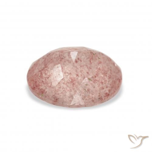 Quarzo fragola Rosa terroso naturale da 3.13 ct, Ovale, Trasparente