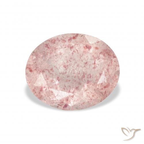 3.42ct Naturale Rosa chiaro Quarzo Fragola, Ovale, Trasparente