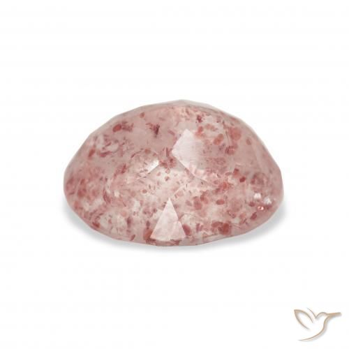 Quarzo fragola Rosa medio naturale da 3.64 ct, Ovale, Trasparente