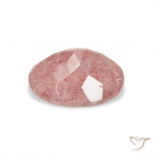 Quarzo fragola rosa lampone naturale da 3.08 ct, Ovale, Trasparente