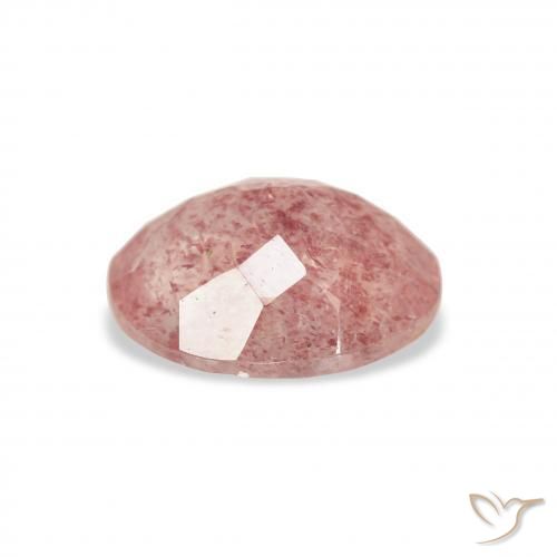 Quarzo fragola Medium Light-Pink naturale da 2.97 ct, Ovale, Trasparente