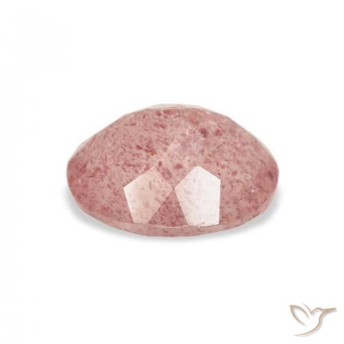 Quarzo fragola Medium Light-Pink naturale da 3.19 ct, Ovale, Trasparente