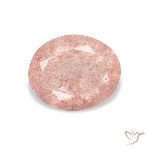 3.09ct Naturale Rosa chiaro Quarzo Fragola, Ovale, Trasparente