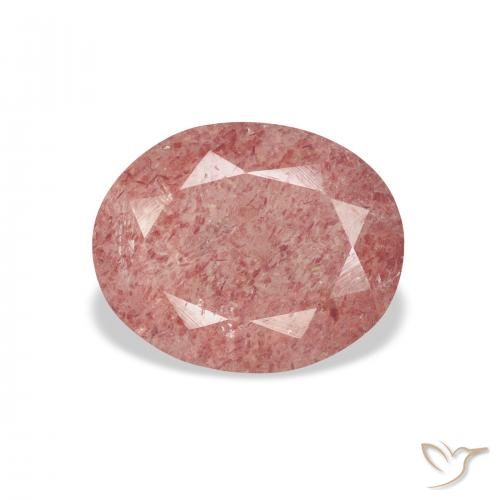 2.95ct Naturale Rosa medio Quarzo Fragola, Ovale, Trasparente