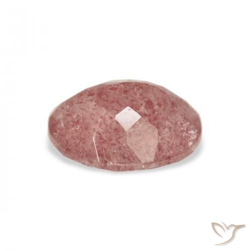 Quarzo fragola Rosa medio naturale da 2.95 ct, Ovale, Trasparente