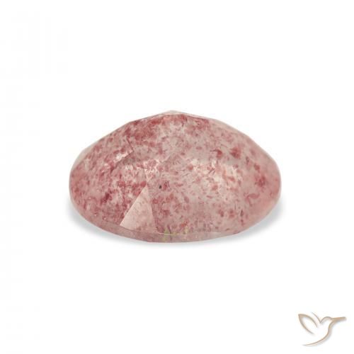 Quarzo fragola Rosa chiaro naturale da 2.98 ct, Ovale, Trasparente