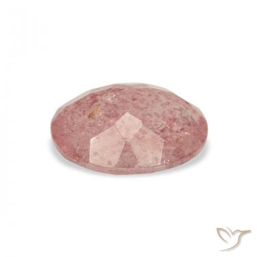 Quarzo fragola Rosa chiaro naturale da 2.90 ct, Ovale, Trasparente