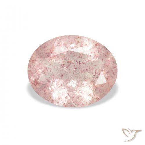 2.74ct Naturale Rosa arancio Quarzo fragola, Ovale, Trasparente