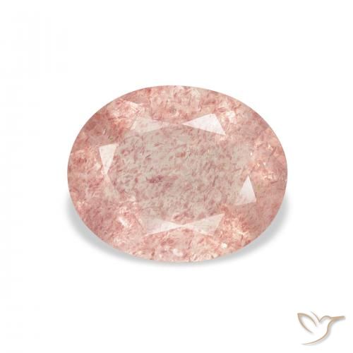 2.84ct Naturale Rosa chiaro Quarzo Fragola, Ovale, Trasparente