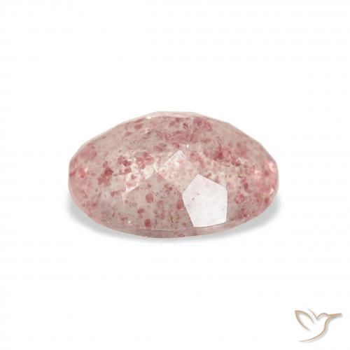 Quarzo fragola Rosa medio naturale da 2.96 ct, Ovale, Trasparente