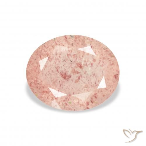 3.09ct Naturale Rosa chiaro Quarzo fragola, Ovale, Trasparente
