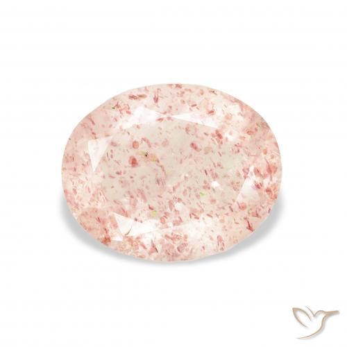 2.91ct Naturale Rosa chiaro Quarzo Fragola, Ovale, Trasparente