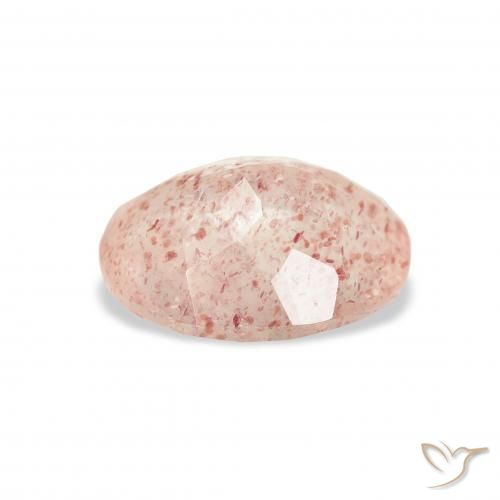 Quarzo fragola Rosa chiaro naturale da 2.91 ct, Ovale, Trasparente
