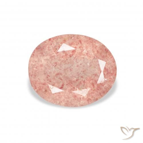2.94ct Naturale Rosa chiaro Quarzo Fragola, Ovale, Trasparente