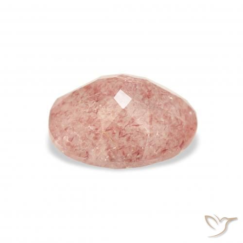Quarzo fragola Rosa chiaro naturale da 2.94 ct, Ovale, Trasparente