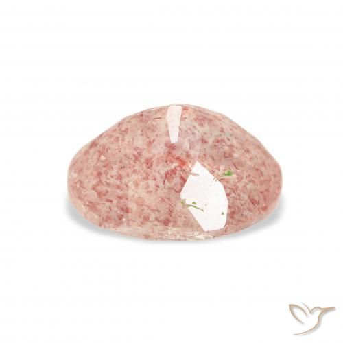 Quarzo fragola Rosa chiaro naturale da 3.36 ct, Ovale, Trasparente
