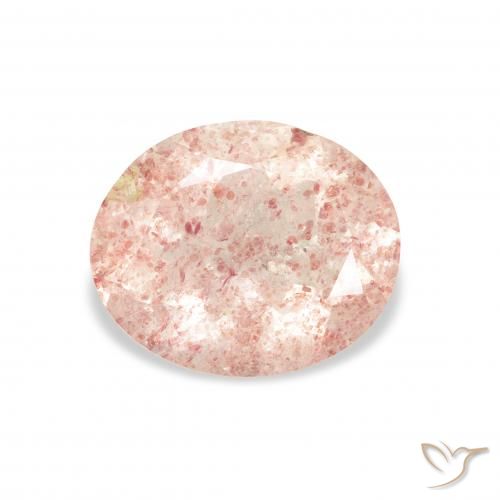 2.85ct Naturale Rosa chiaro Quarzo Fragola, Ovale, Trasparente