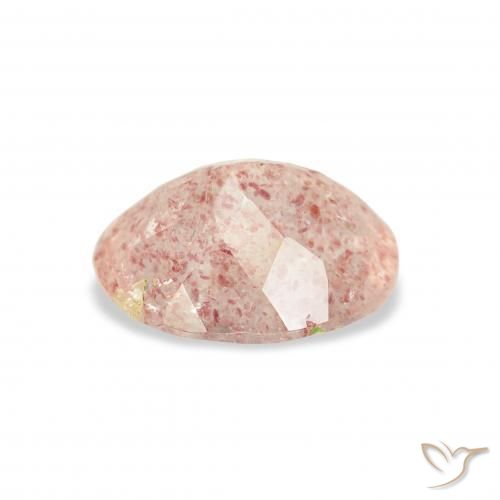 Quarzo fragola Rosa chiaro naturale da 2.85 ct, Ovale, Trasparente