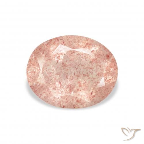 3.06ct Naturale Rosa chiaro Quarzo Fragola, Ovale, Trasparente