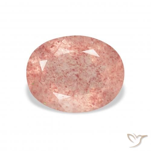 3.41ct Naturale Rosa chiaro Quarzo Fragola, Ovale, Trasparente