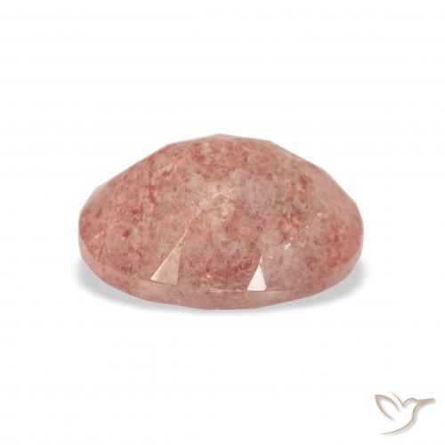 Quarzo fragola Rosa chiaro naturale da 3.41 ct, Ovale, Trasparente