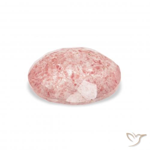 Quarzo fragola Rosa terroso naturale da 2.98 ct, Ovale, Trasparente
