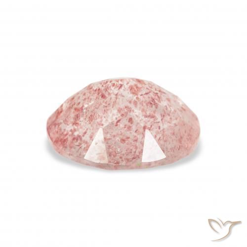Quarzo fragola Rosa chiaro naturale da 3.20 ct, Ovale, Trasparente