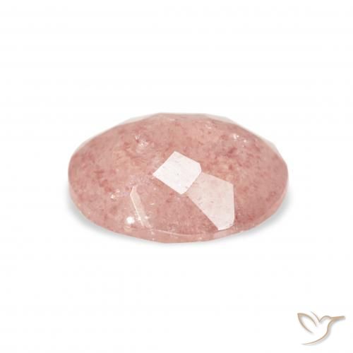 Quarzo fragola Rosa terroso naturale da 2.87 ct, Ovale, Trasparente