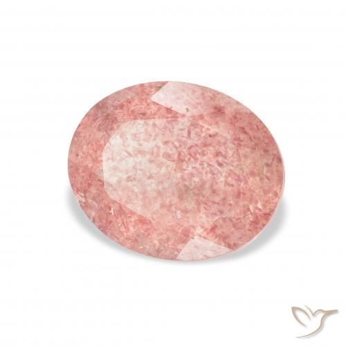 Quarzo fragola Medium Light-Pink naturale da 3.10 ct, Ovale, Trasparente