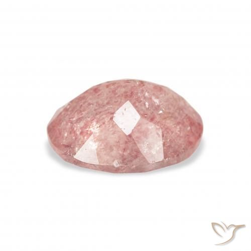 Quarzo fragola Medium Light-Pink naturale da 3.10 ct, Ovale, Trasparente