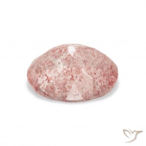 Quarzo fragola Rosa chiaro naturale da 3.30 ct, Ovale, Trasparente