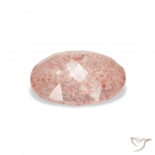 Quarzo fragola Rosa chiaro naturale da 2.72 ct, Ovale, Trasparente