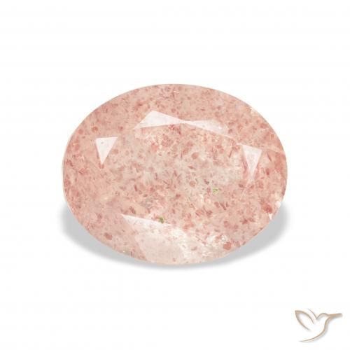 3.56ct Naturale Rosa chiaro Quarzo Fragola, Ovale, Trasparente