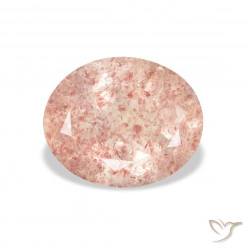 3.22ct Naturale Rosa chiaro Quarzo Fragola, Ovale, Trasparente