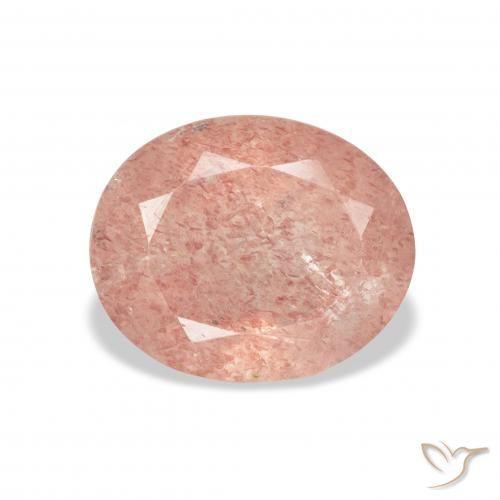 3.90ct Naturale Rosa chiaro Quarzo Fragola, Ovale, Trasparente